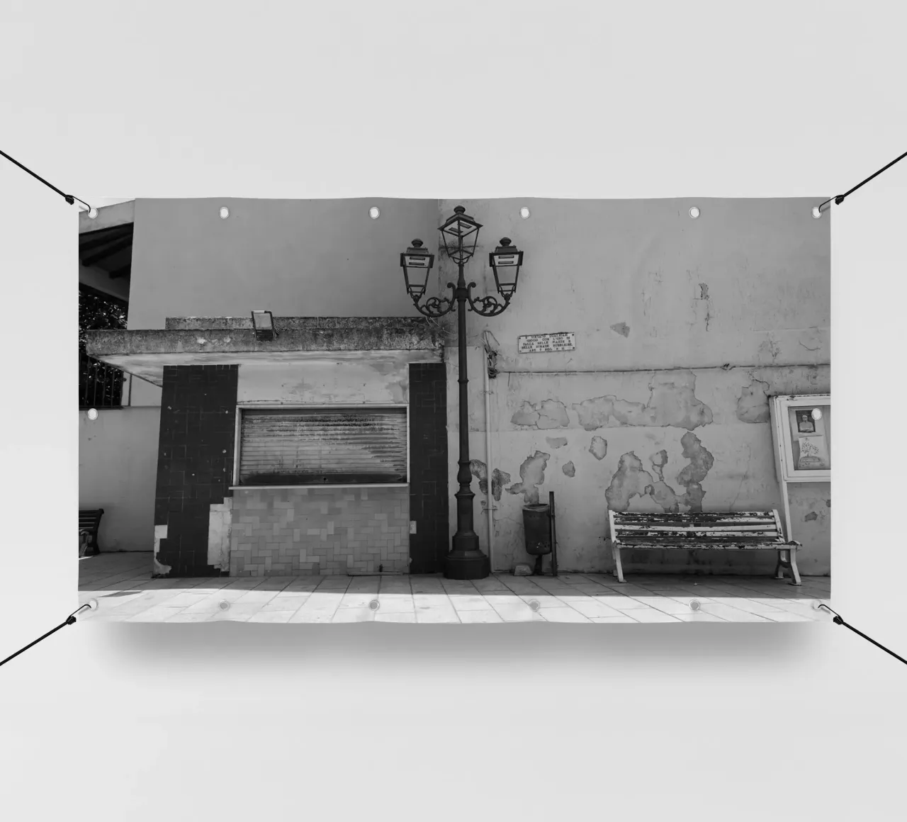 Telti in bianco e nero telo in pvc da Massimo Frascogna