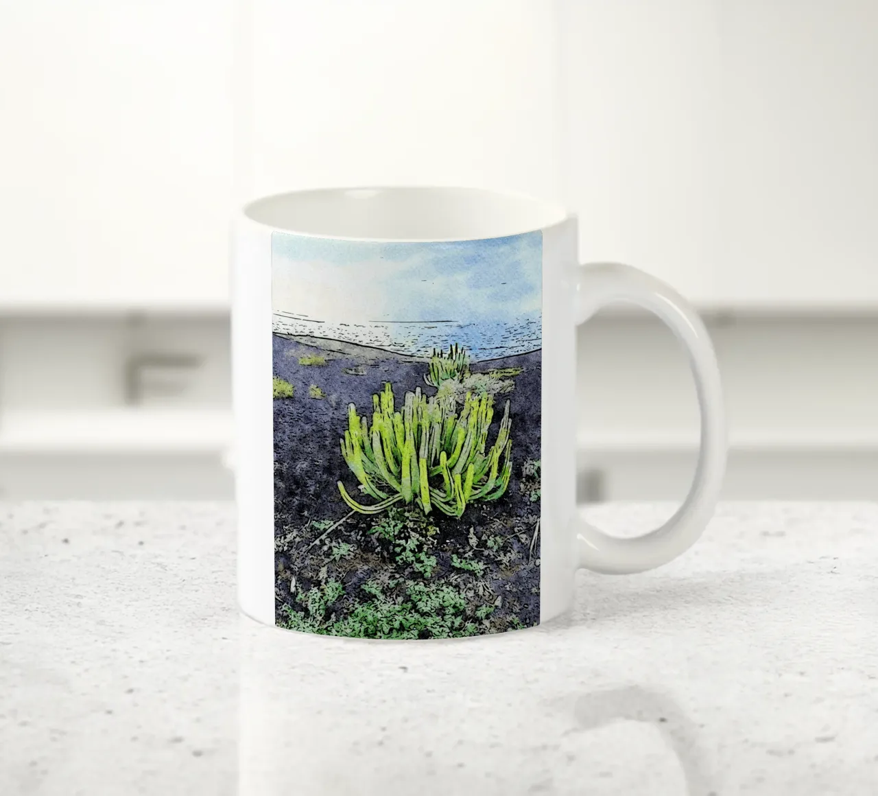 cactus tazza in ceramica da Massimo Frascogna