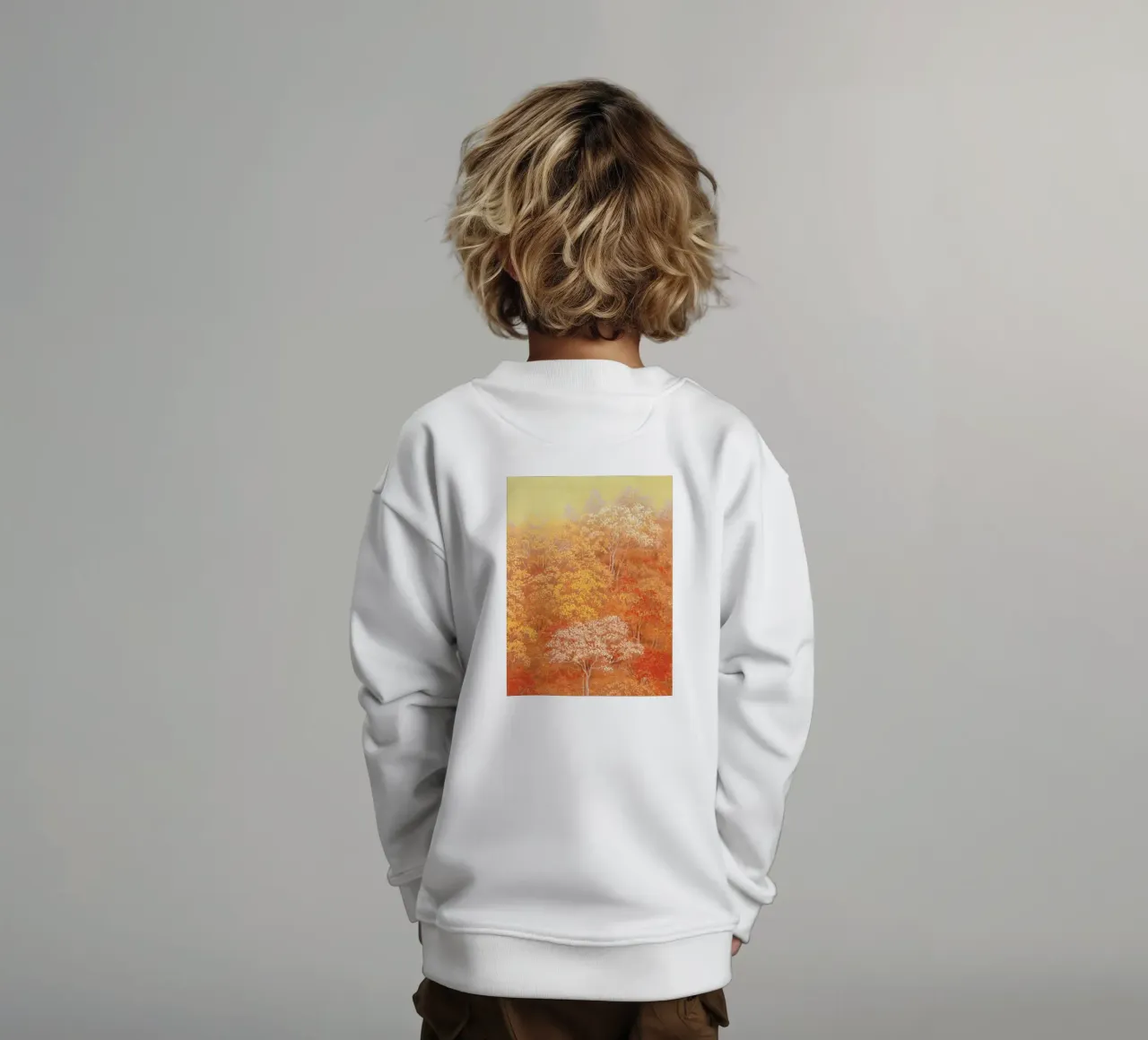 autumn foliag kids sweatshirt by Noji-Mikiko