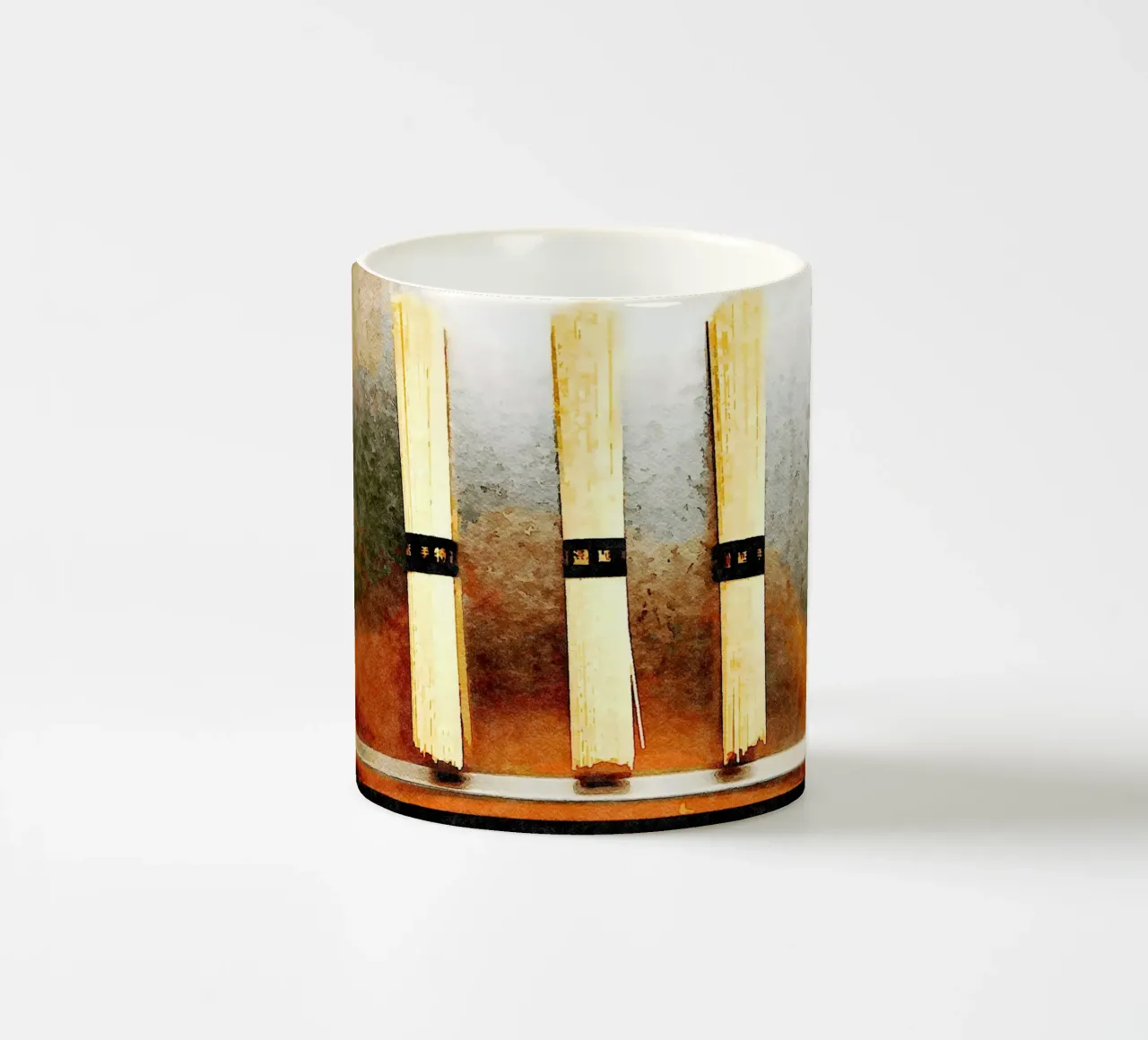 Tagliatelle in acquerello tazza in ceramica da Massimo Frascogna