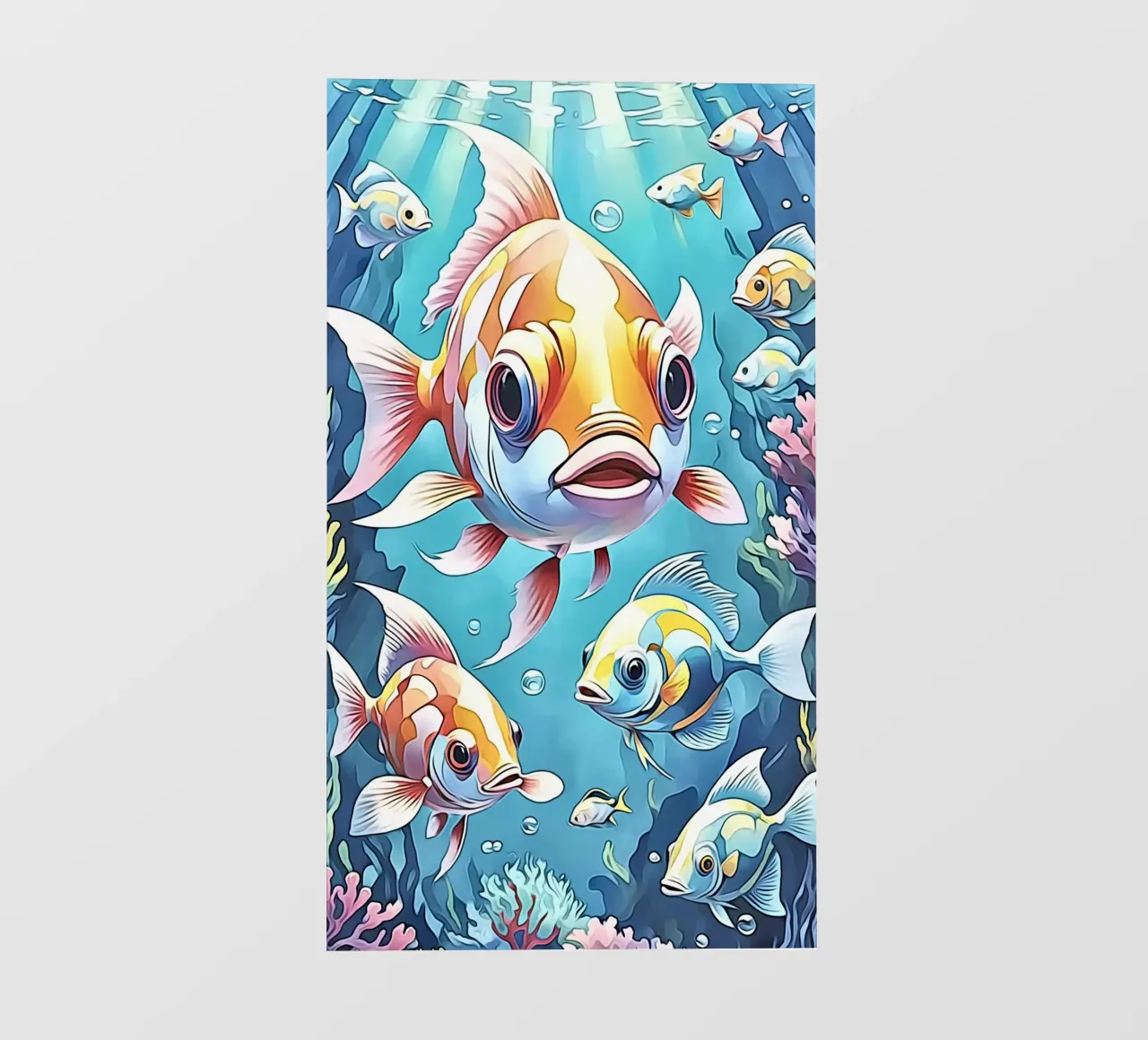 Pesce in pastello #1 telo in pvc da ZAMART - PopArt
