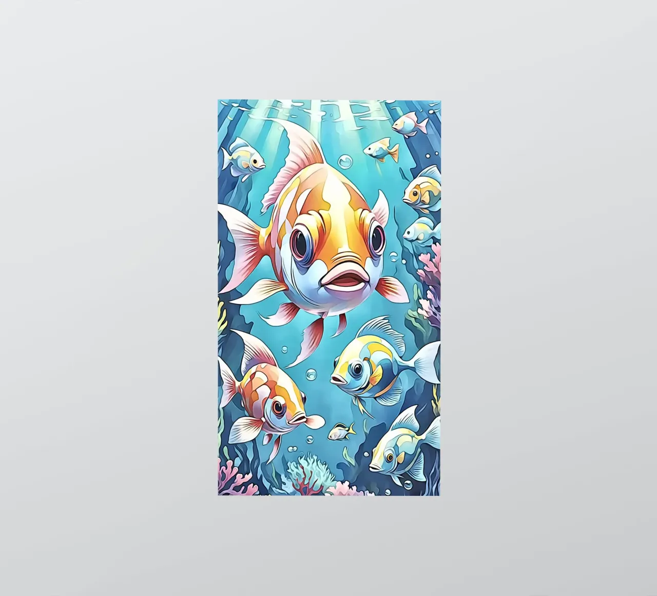 Fish in pastel #1 sticker by ZAMART - PopArt