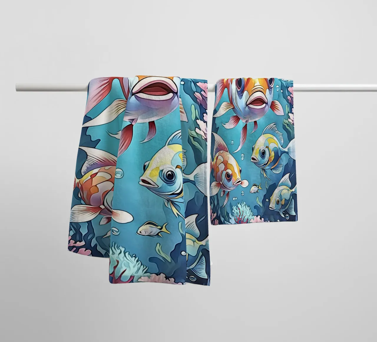 Pesce in pastello #1 asciugamano da bagno da ZAMART - PopArt