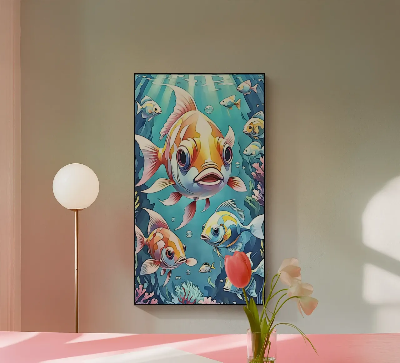 Fish in pastel #1 acrylic glass by ZAMART - PopArt