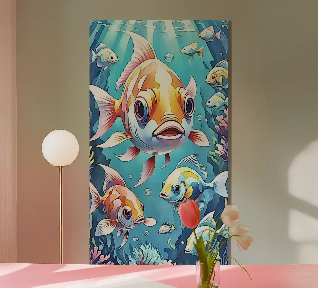 Fish in pastel #1 acrylic glass by ZAMART - PopArt