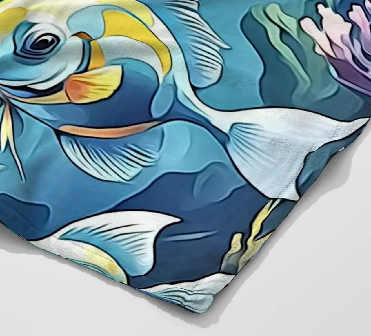 Fish in pastel #1 fleece blanket by ZAMART - PopArt