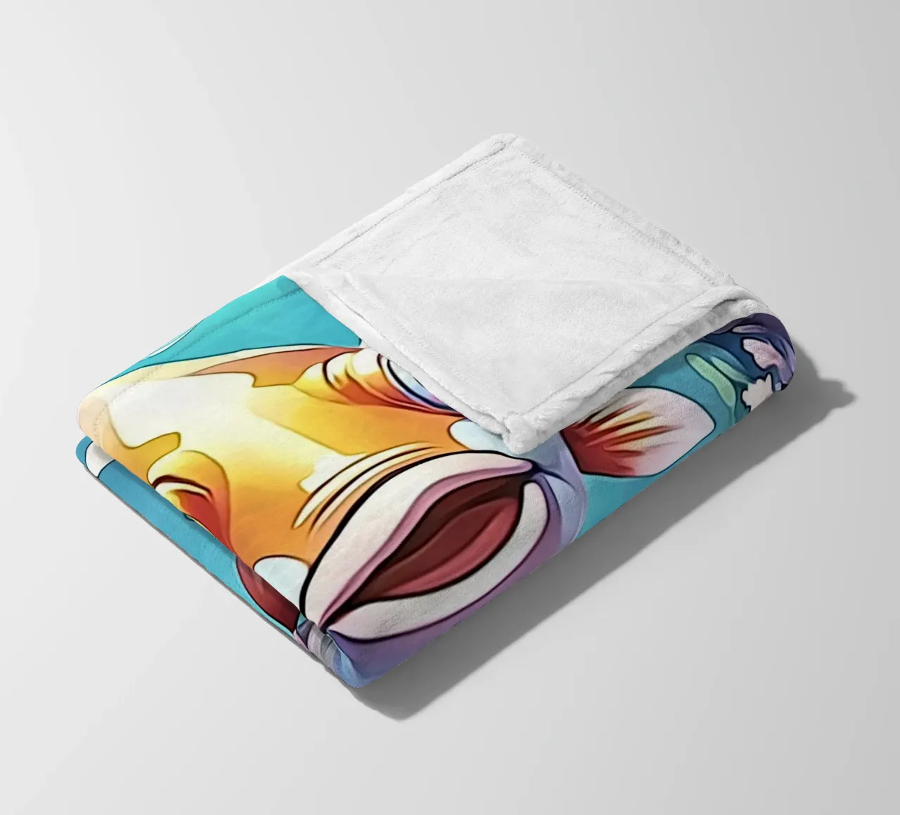 Fish in pastel #1 fleece blanket by ZAMART - PopArt