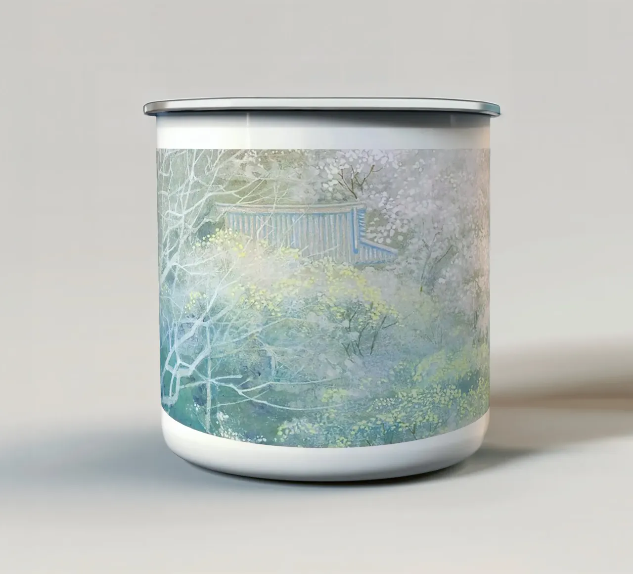 nara-yamato in spring tazza in smalto da Noji-Mikiko