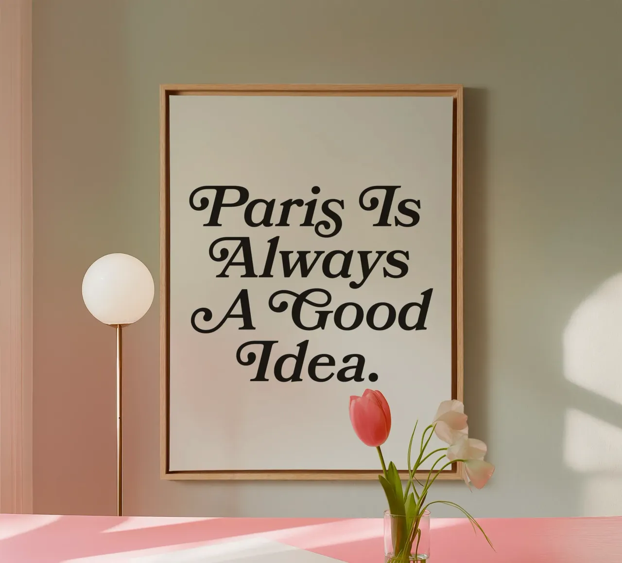 Parigi è sempre una buona idea citare tela con Cornice a cassetta da Paigaam Studio