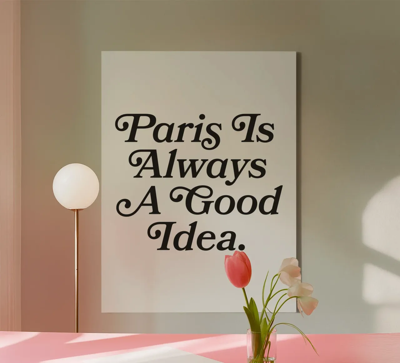 Parigi è sempre una buona idea citare tela con Cornice a cassetta da Paigaam Studio