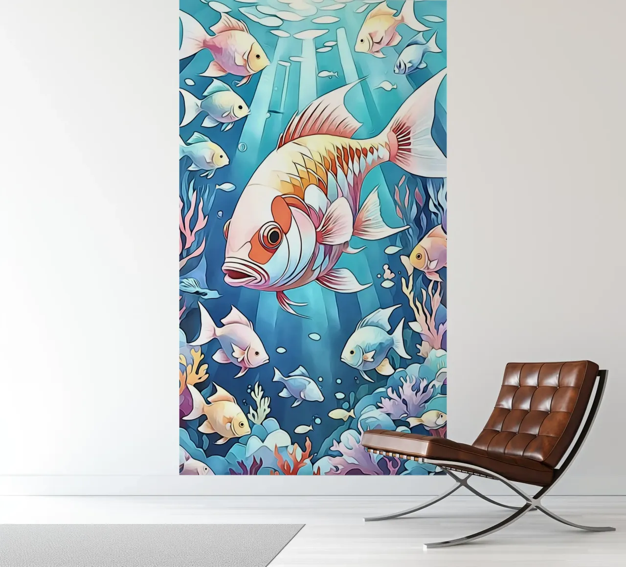 Fish in pastel #2 photo wallpaper by ZAMART - PopArt