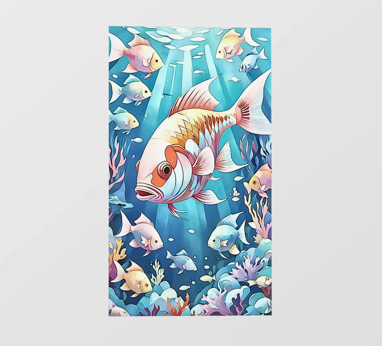 Fish in pastel #2 photo wallpaper by ZAMART - PopArt