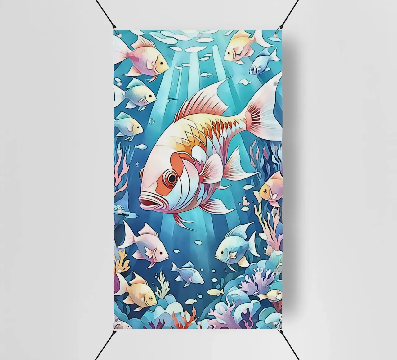 Pesce in pastello #2 telo in pvc da ZAMART - PopArt