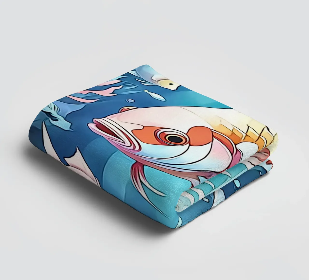 Fish in pastel #2 towel by ZAMART - PopArt