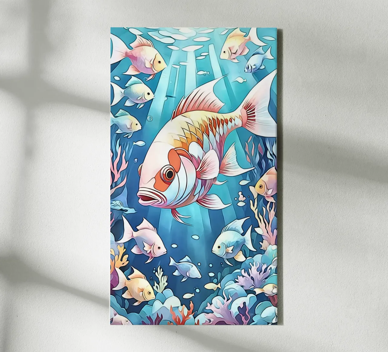 Fish in pastel #2 canvas by ZAMART - PopArt