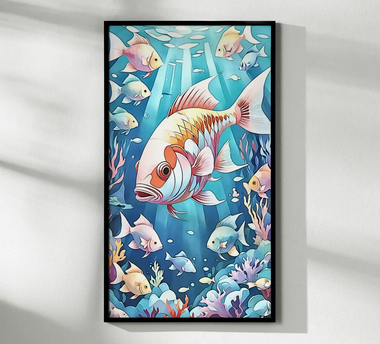 Fish in pastel #2 poster by ZAMART - PopArt