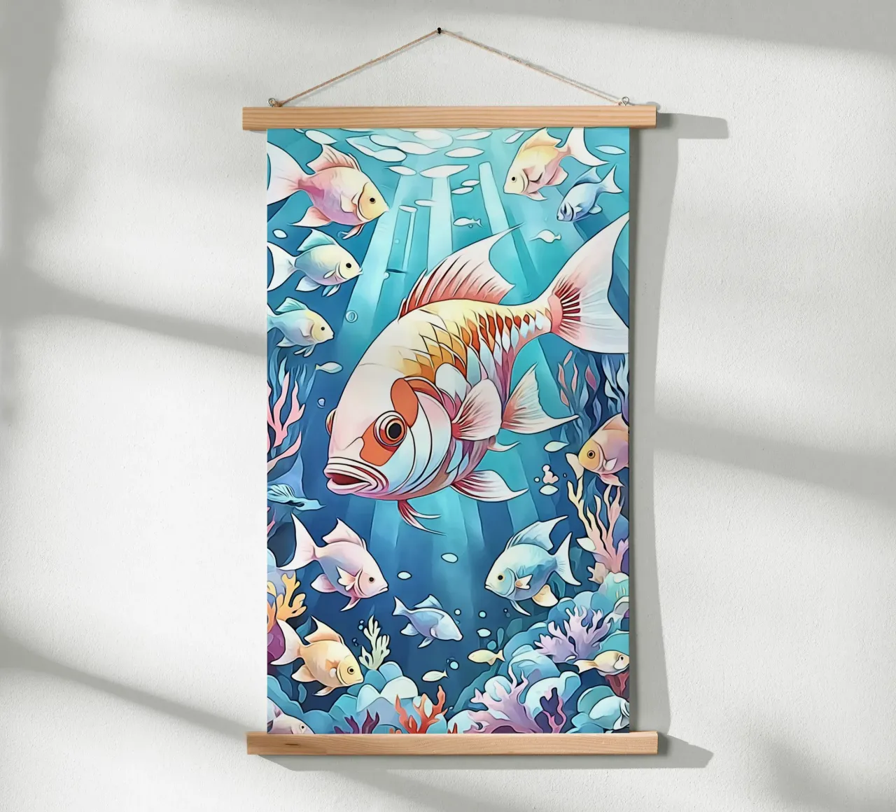 Fish in pastel #2 poster by ZAMART - PopArt