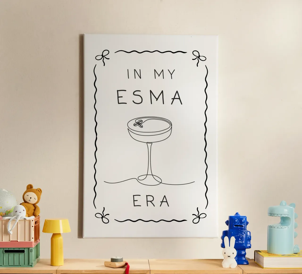 Nella mia era ESMA tela con Cornice a cassetta da Wordswordswords