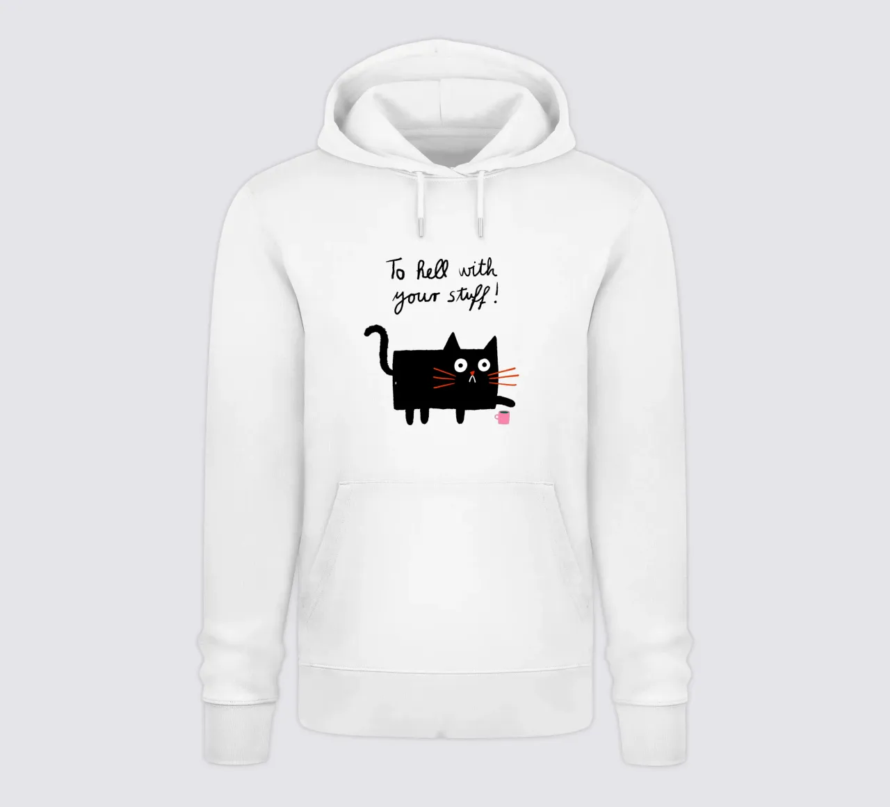 to hell with your stuff - Katze felpa con cappuccio da aucontraire
