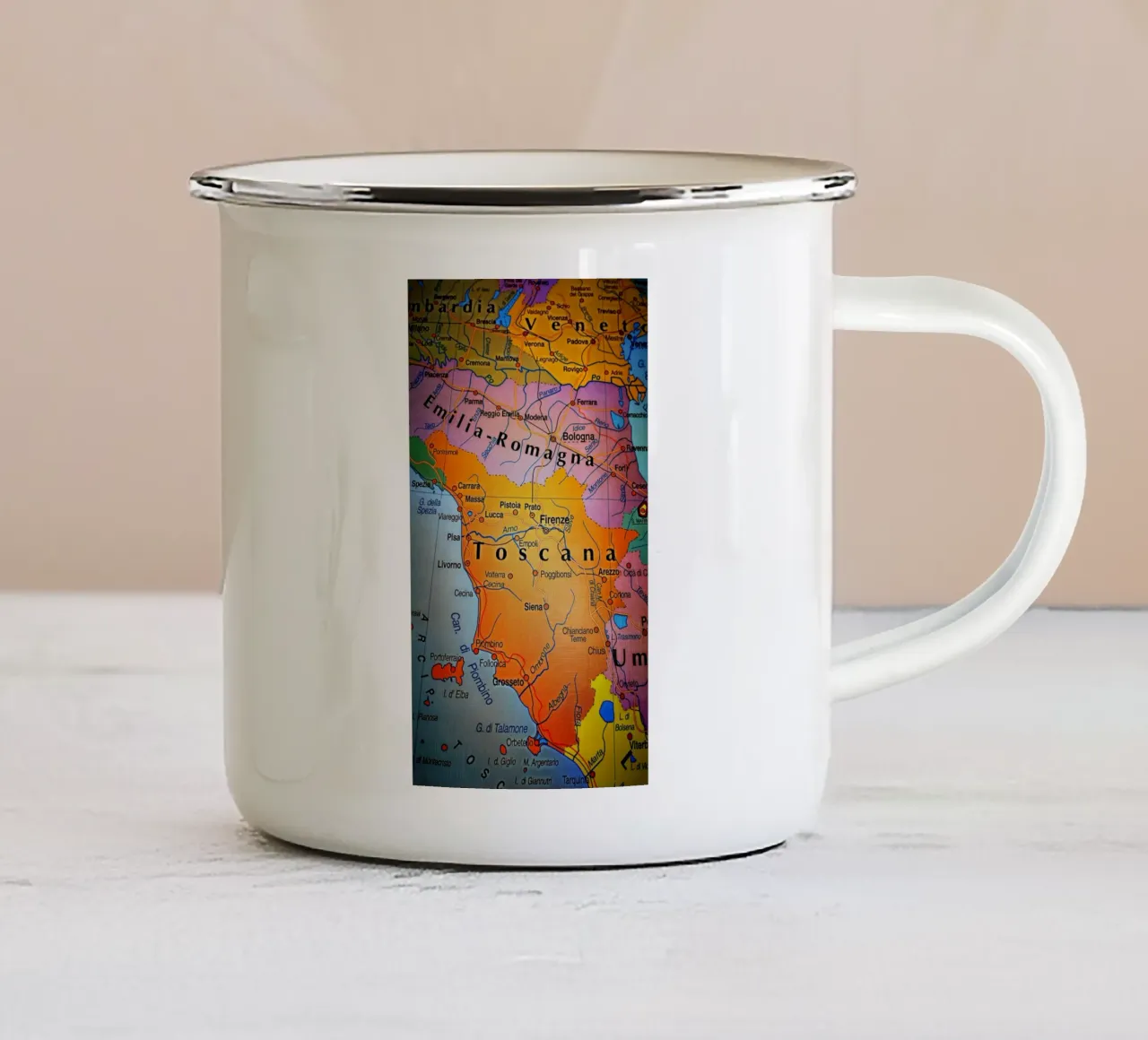 Toscana tazza in smalto da Massimo Frascogna
