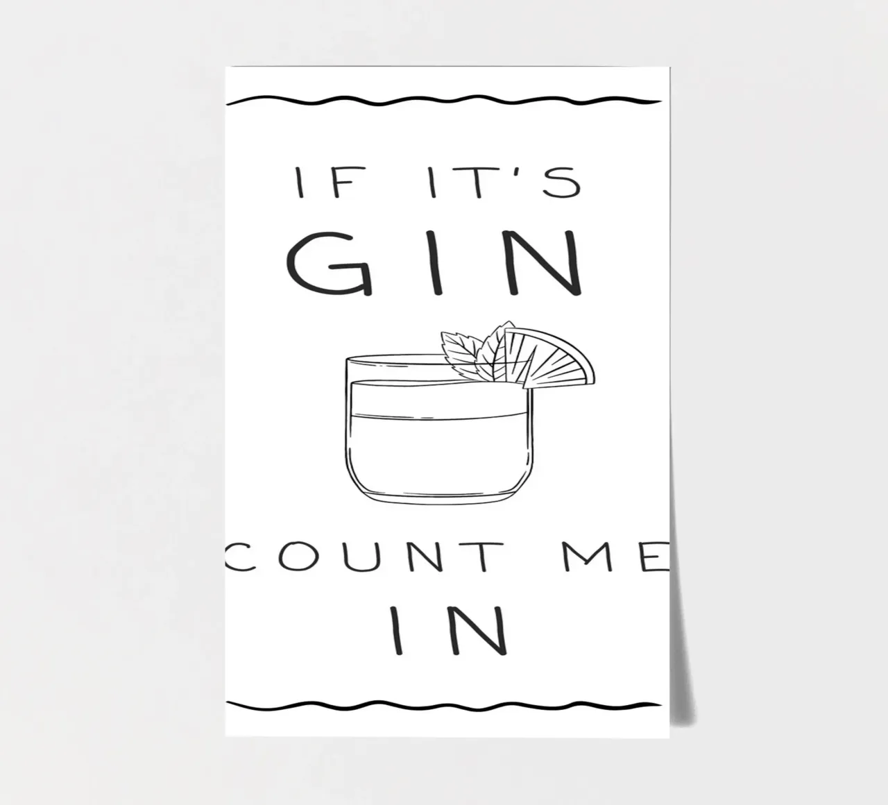 If It's Gin, Count Me In! sticker sheet by Wordswordswords