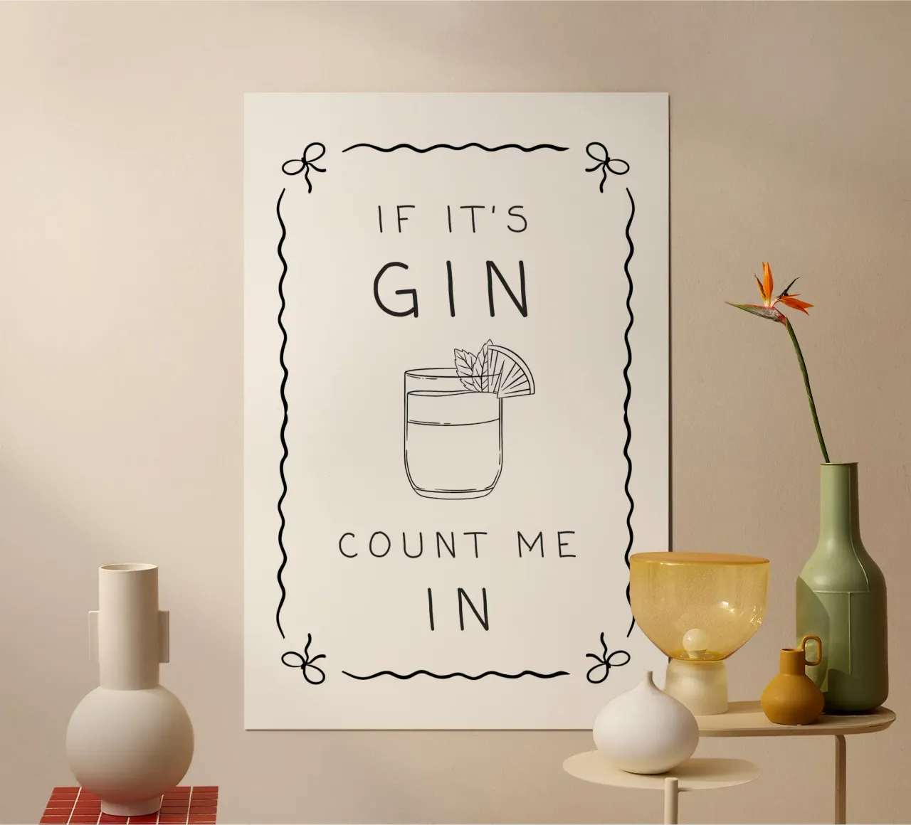 If It's Gin, Count Me In! hahnemühle by Wordswordswords
