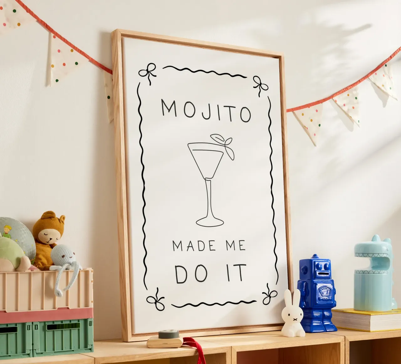Il Mojito mi ha spinto a farlo tela con Cornice a cassetta da Wordswordswords