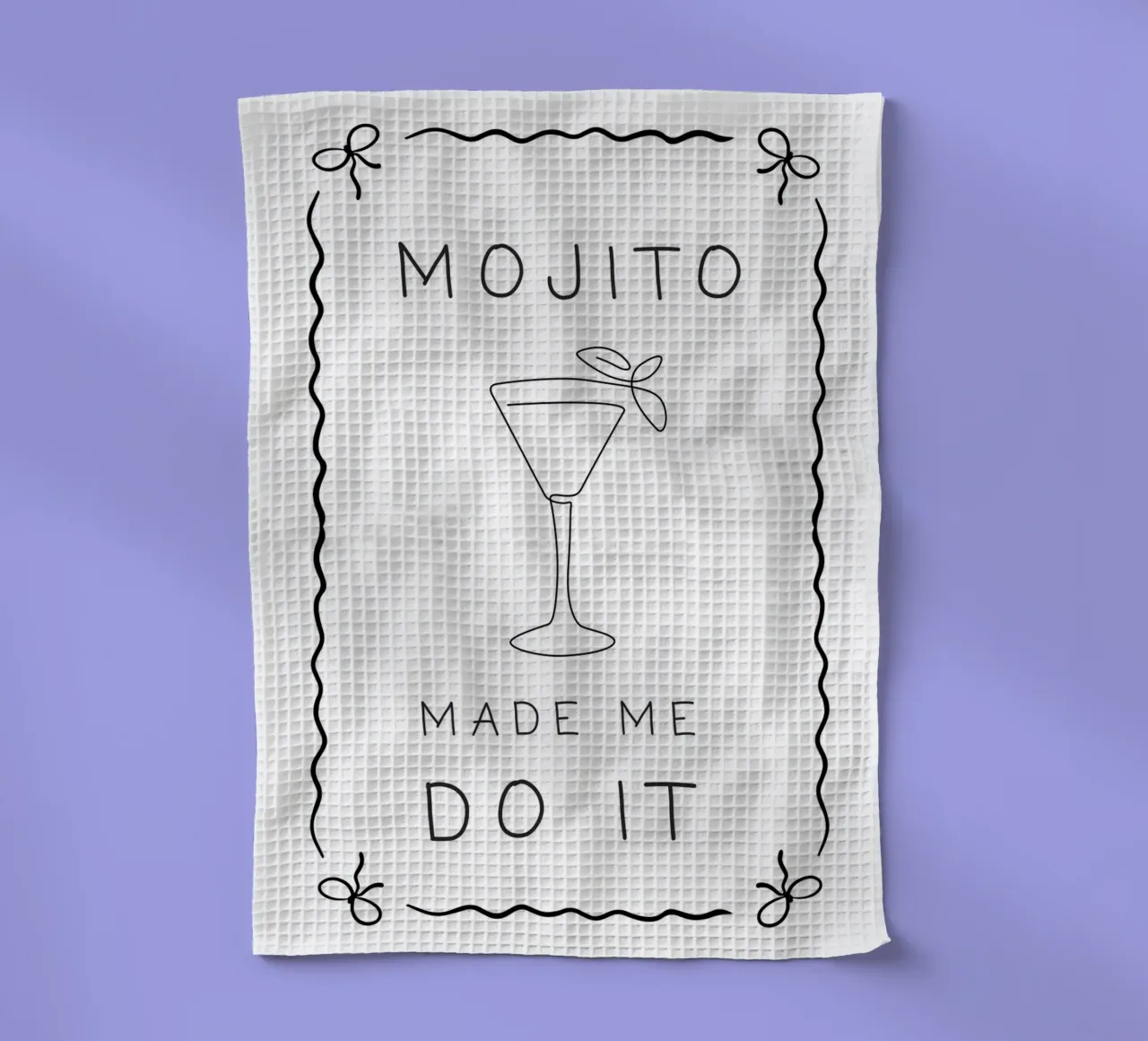 Mojito hat mich dazu gebracht Geschirrtuch von Wordswordswords