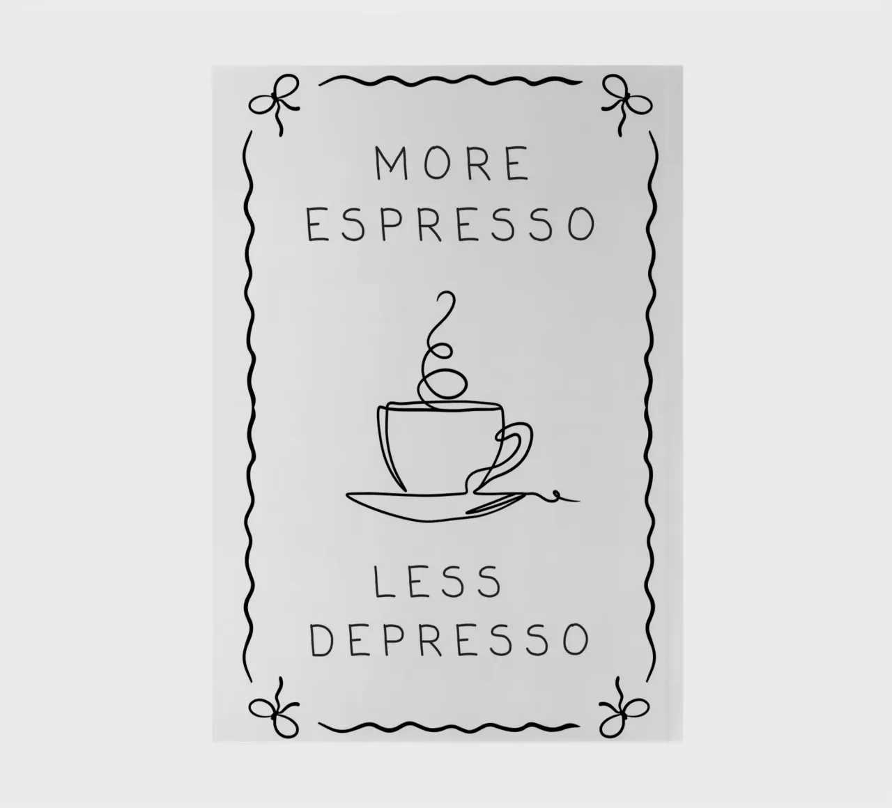 More Espresso Less Depresso notebook by Wordswordswords