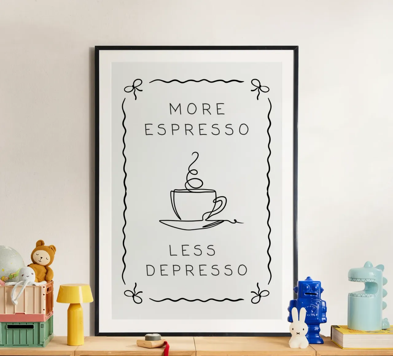 More Espresso Less Depresso poster da Wordswordswords