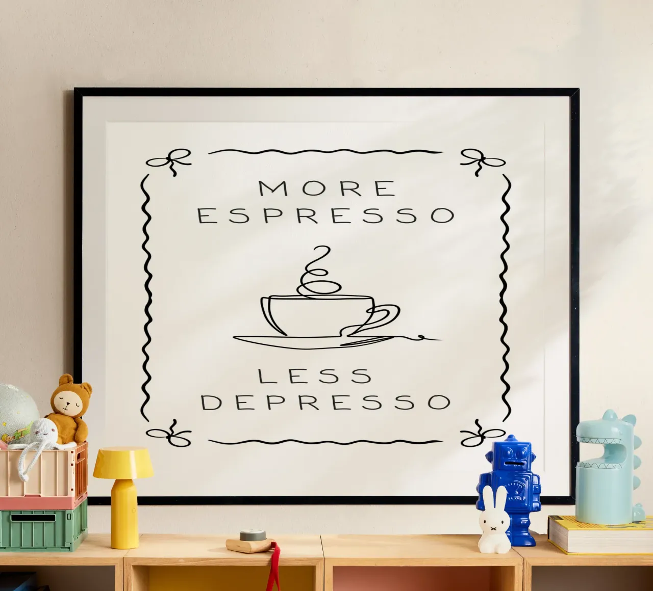 More Espresso Less Depresso poster da Wordswordswords