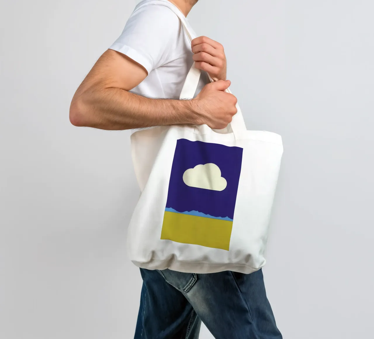 Cloud Over The Desert borsa in juta da Rosi Feist