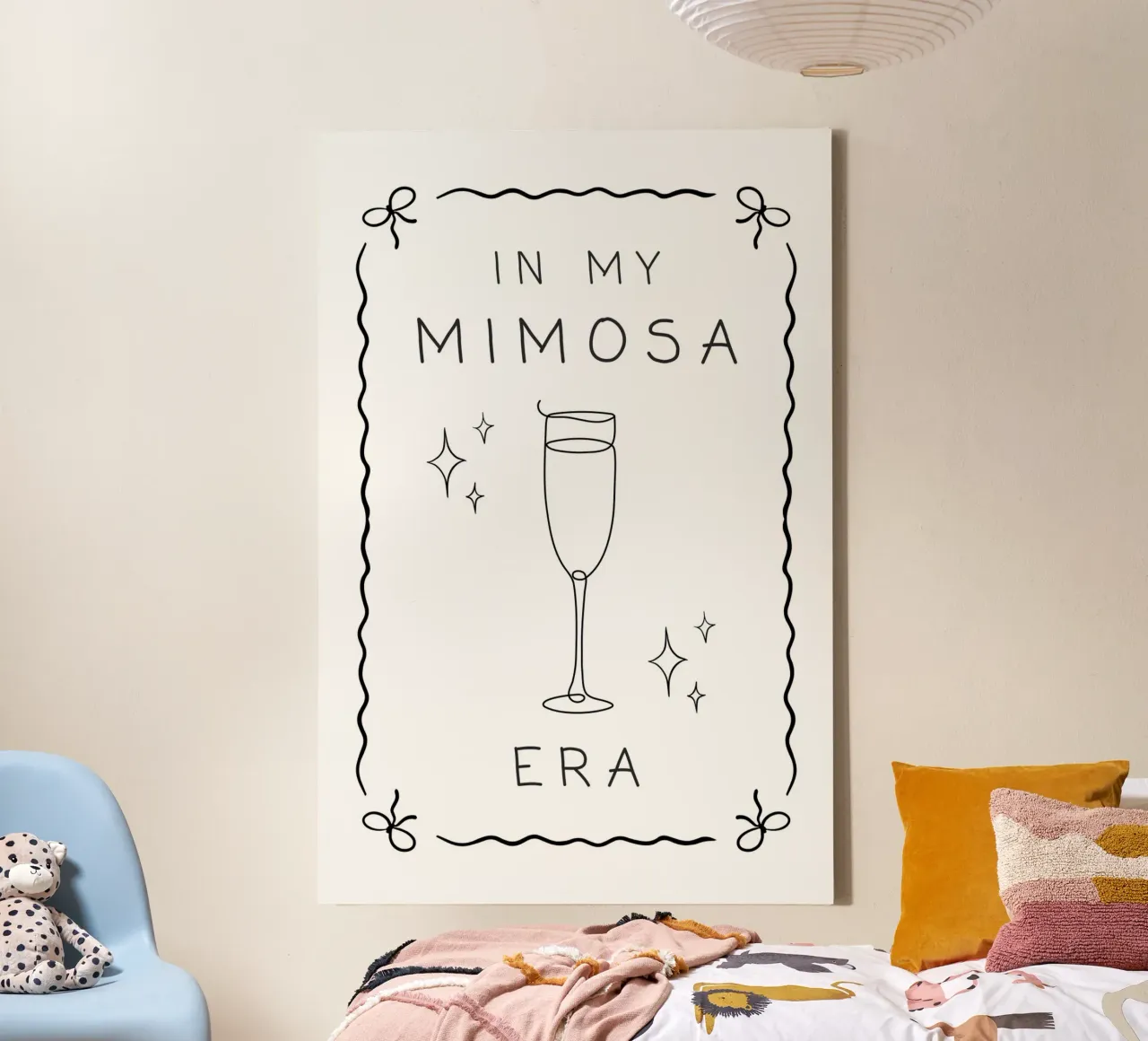 Nella mia era della mimosa tela con Cornice a cassetta da Wordswordswords