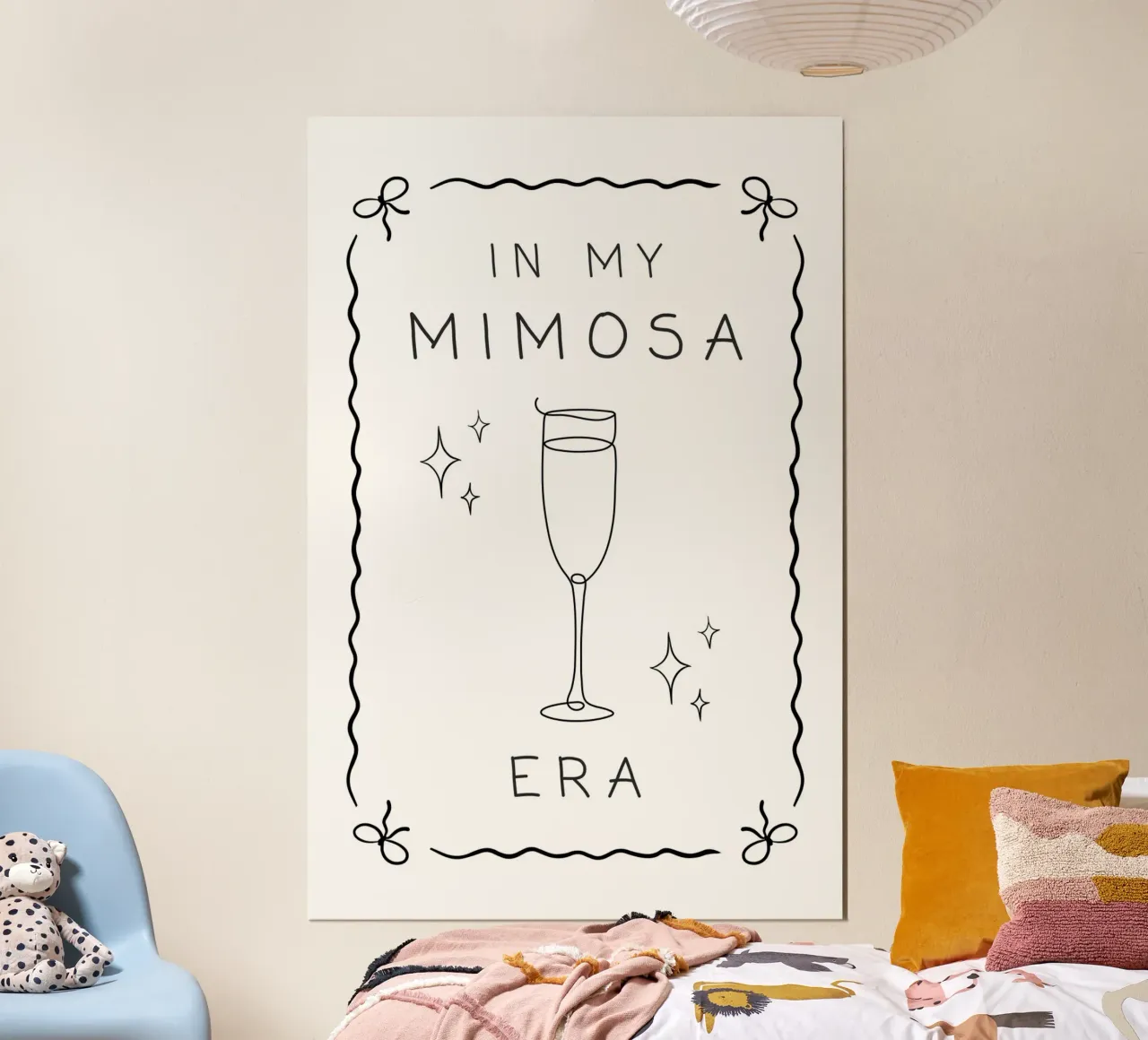 Nella mia era della mimosa poster con telaio in alluminio da Wordswordswords