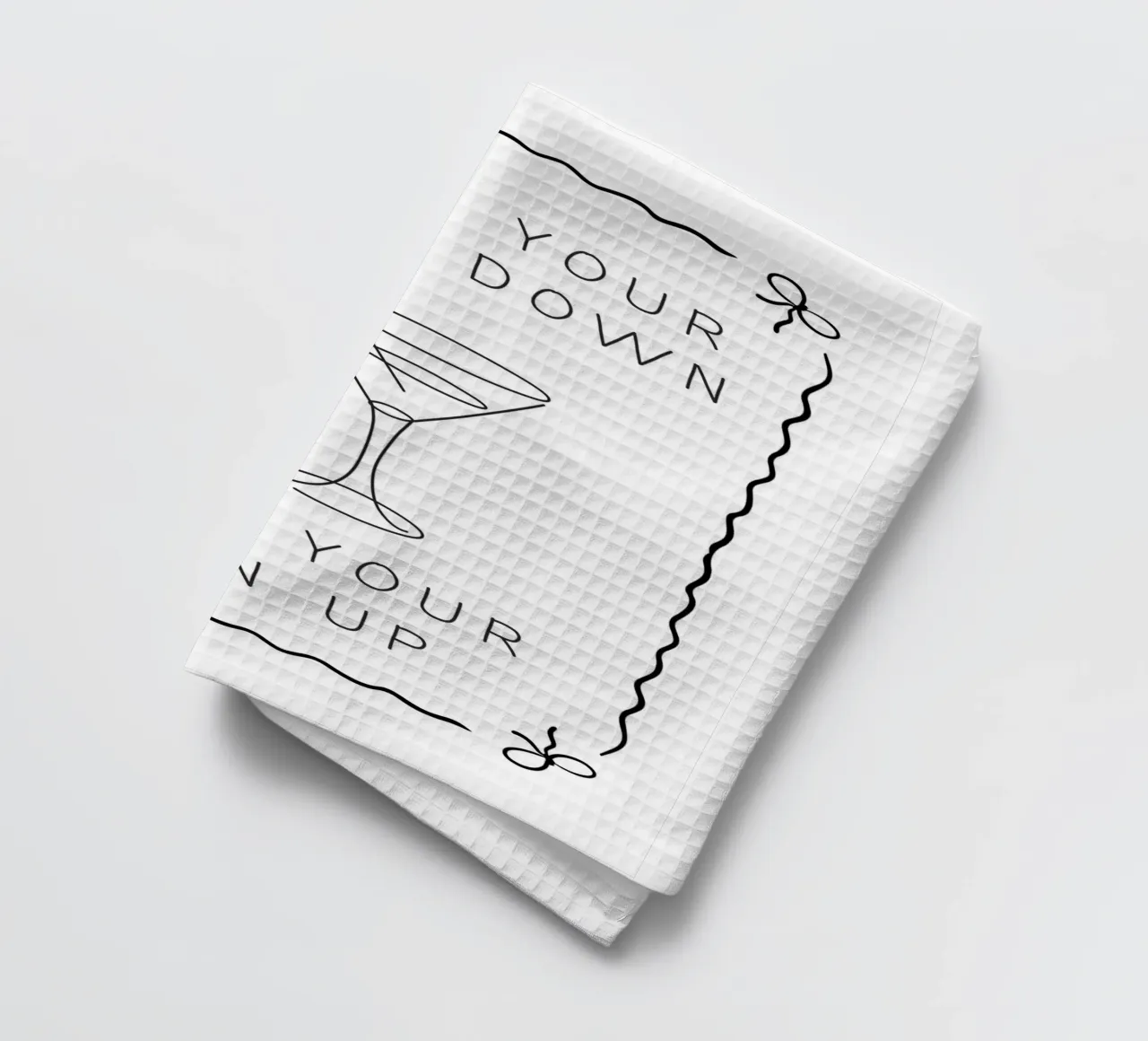 Keep Your Gin Up tea towel by Wordswordswords
