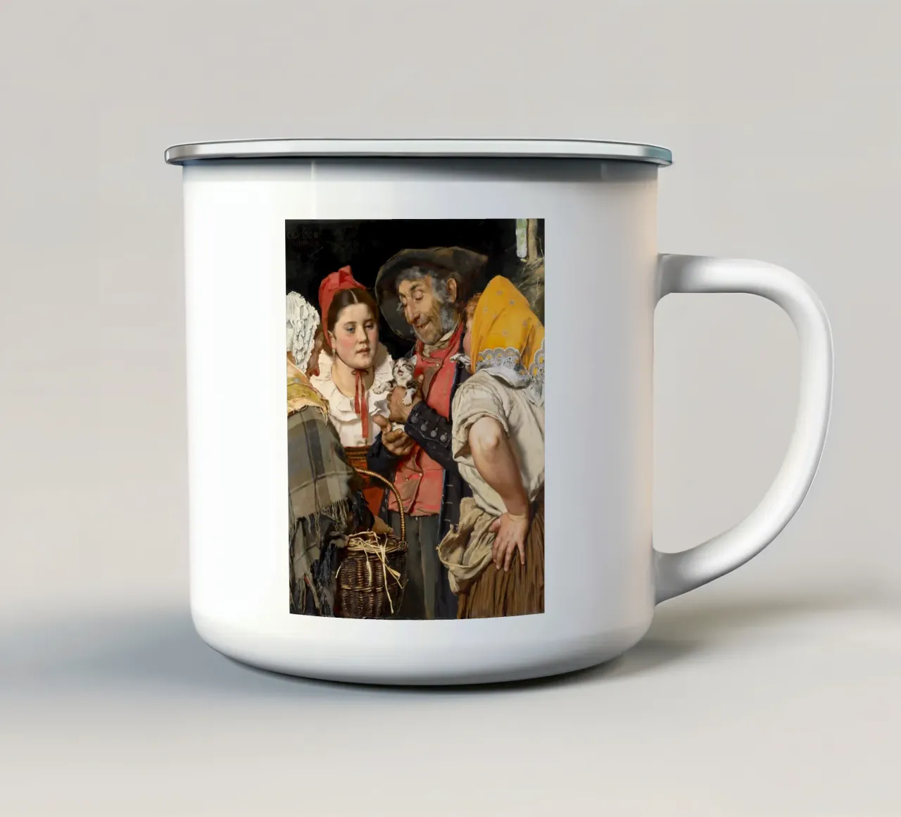 Karl Gussow - Il tesoro del vecchio tazza in smalto da Timeless Artworks