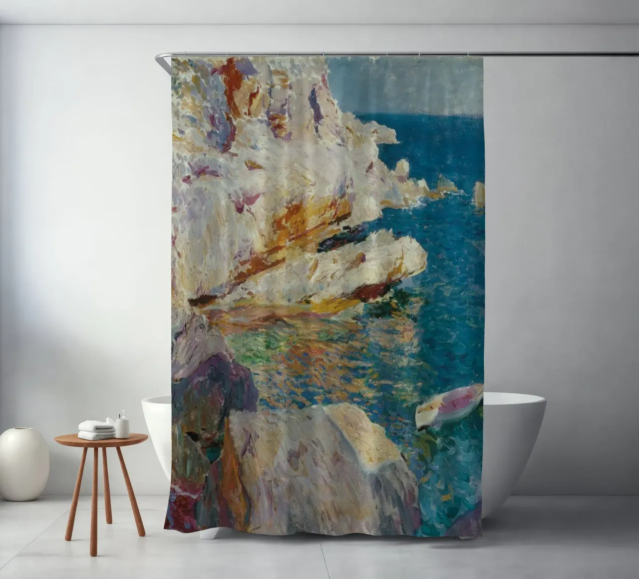 Joaquin Sorolla y Bastida, Rocce di Javea tenda da doccia da Timeless Artworks