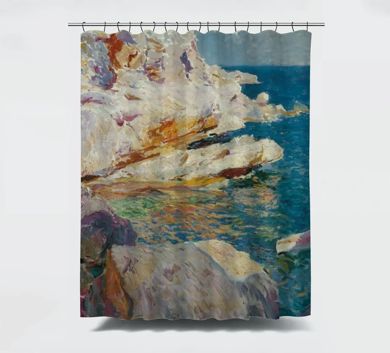 Joaquin Sorolla y Bastida, Rocce di Javea tenda da doccia da Timeless Artworks