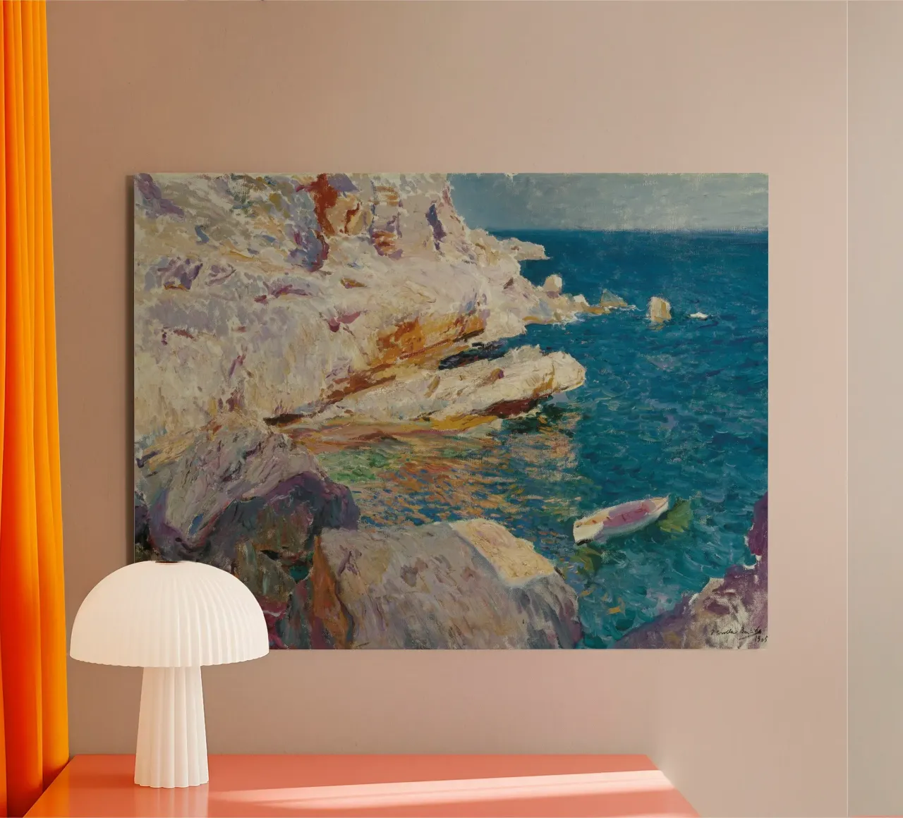 Joaquin Sorolla y Bastida, Rocce di Javea alluminio dibond da Timeless Artworks
