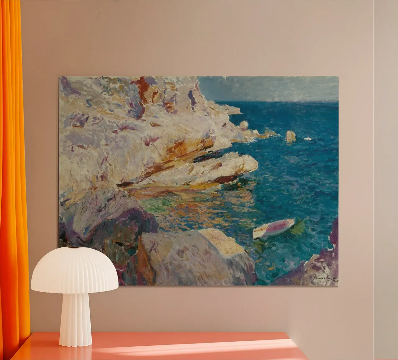 Joaquin Sorolla y Bastida, Rocce di Javea carta hahnemühle da Timeless Artworks
