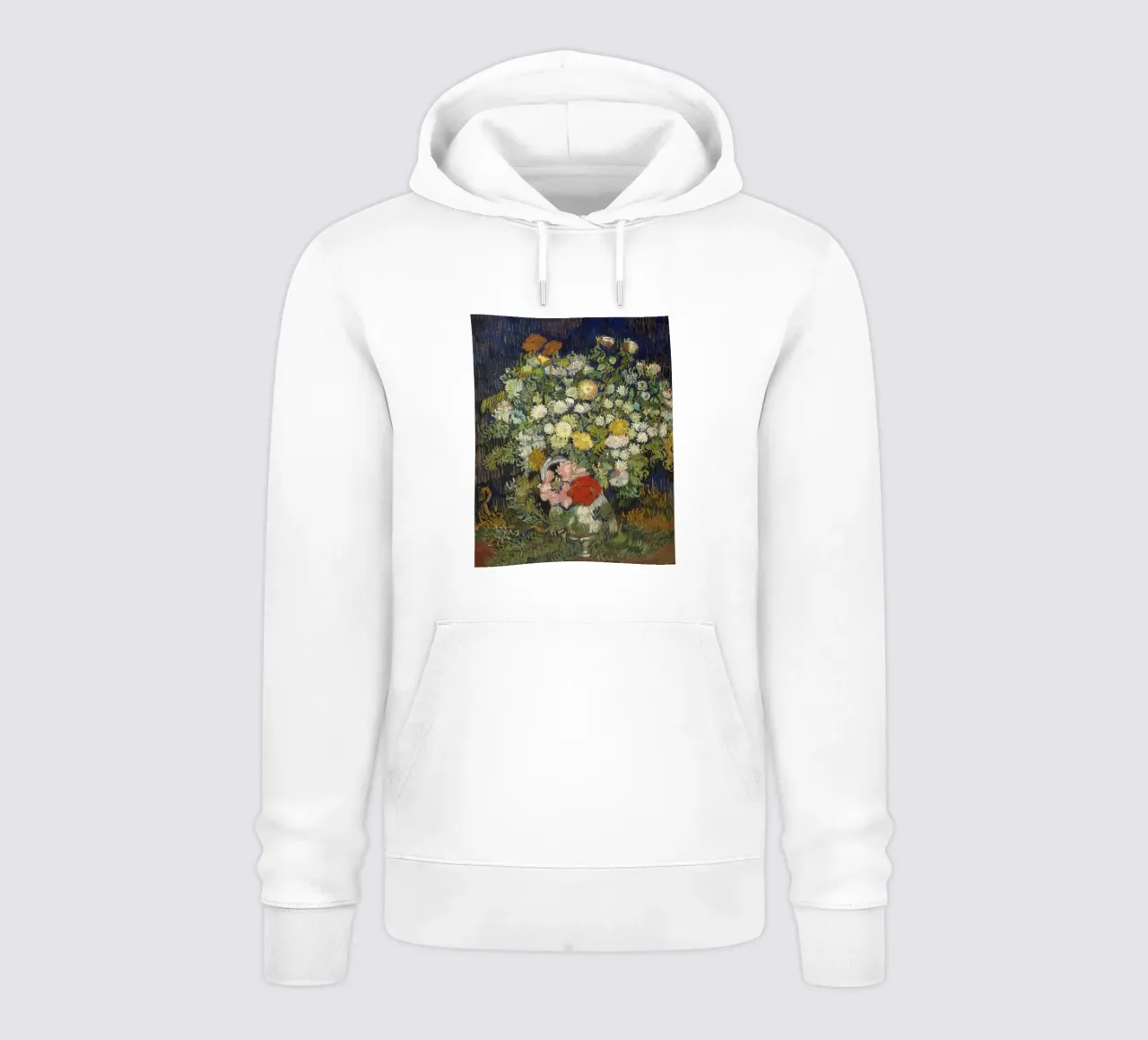 Vincent Van Gogh - Bouquet di fiori in un vaso felpa con cappuccio da Timeless Artworks