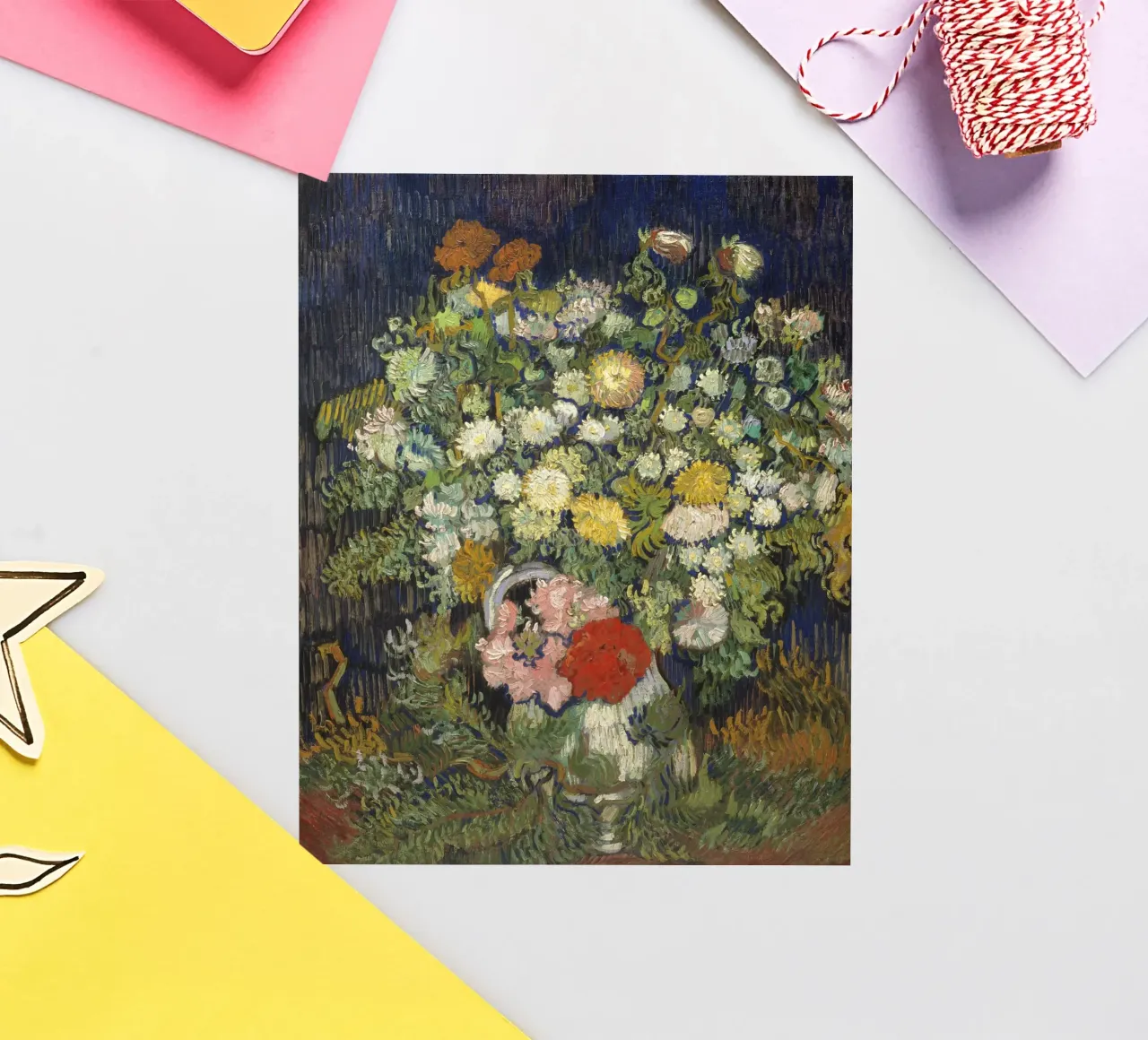 Vincent Van Gogh - Bouquet of Flowers in a Vase sticker by Timeless Artworks