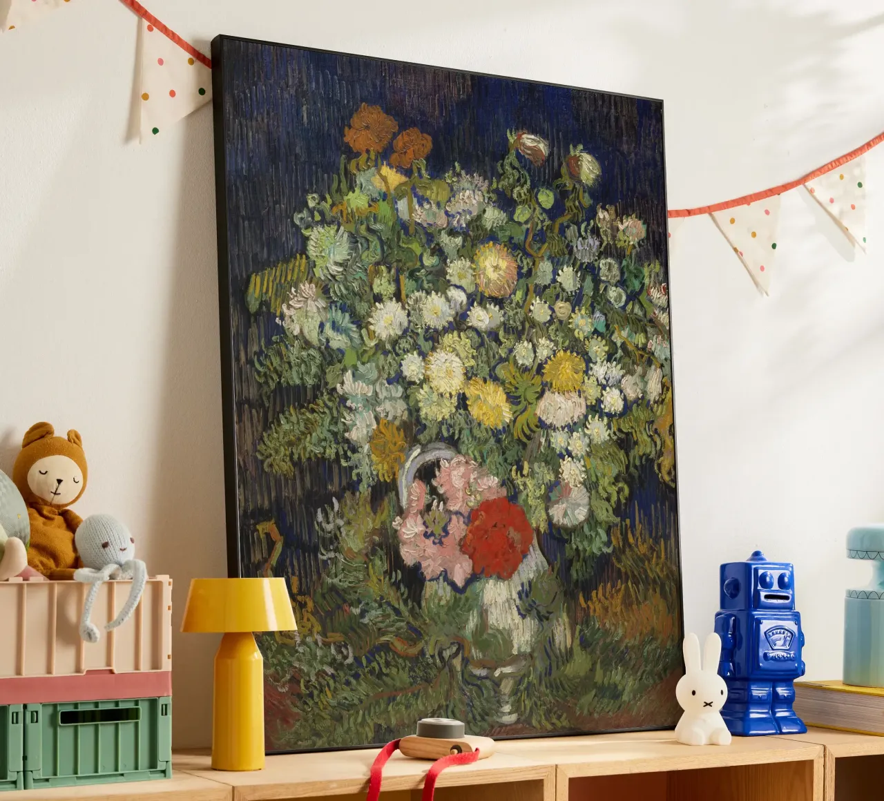 Vincent Van Gogh - Bouquet di fiori in un vaso alluminio dibond da Timeless Artworks