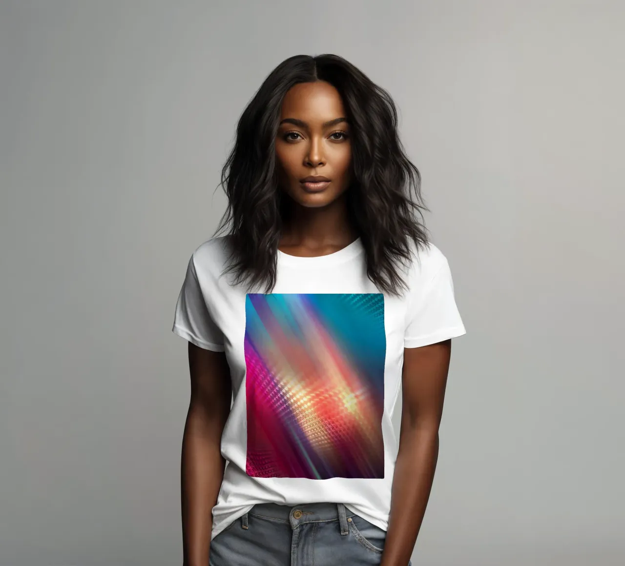 Abstract Lights Frauen T-Shirt von Flo Klein