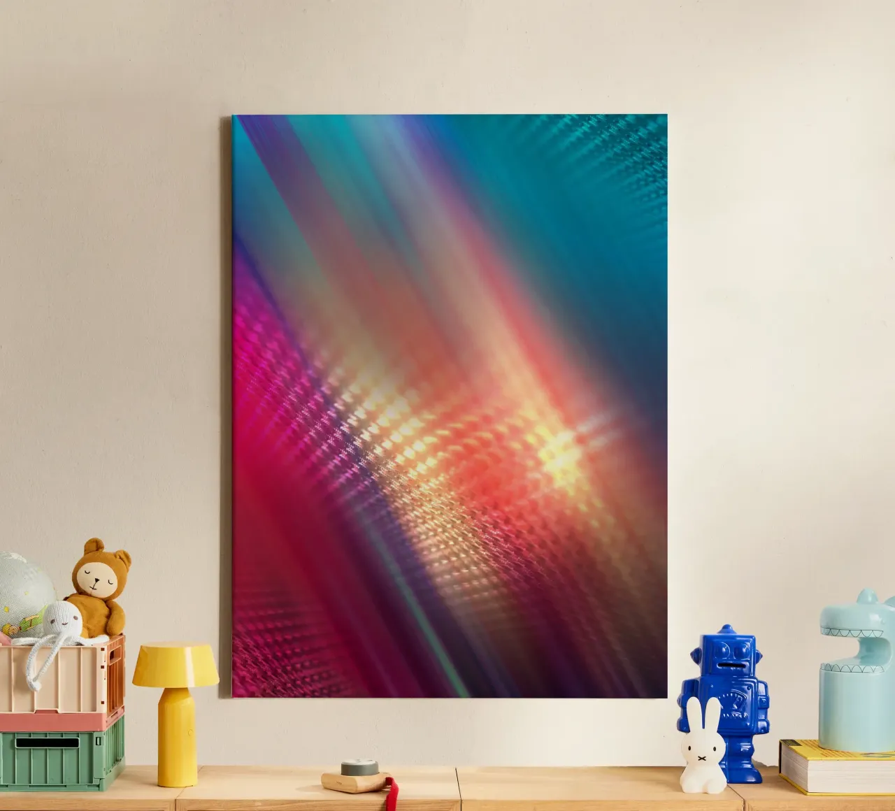 Abstract Lights tela con Cornice a cassetta da Flo Klein