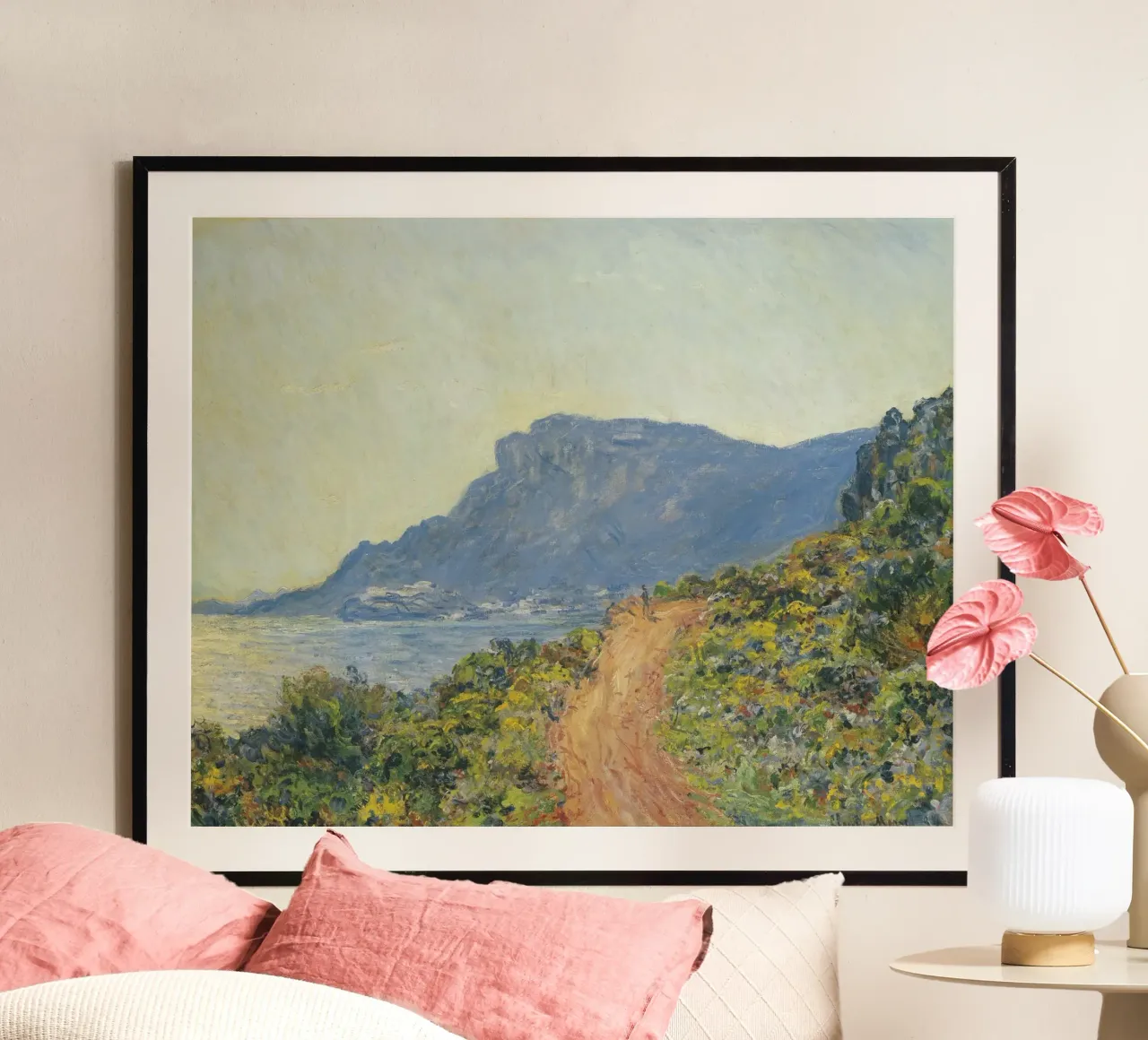 Claude Monet - La Corniche near Monaco poster da Timeless Artworks