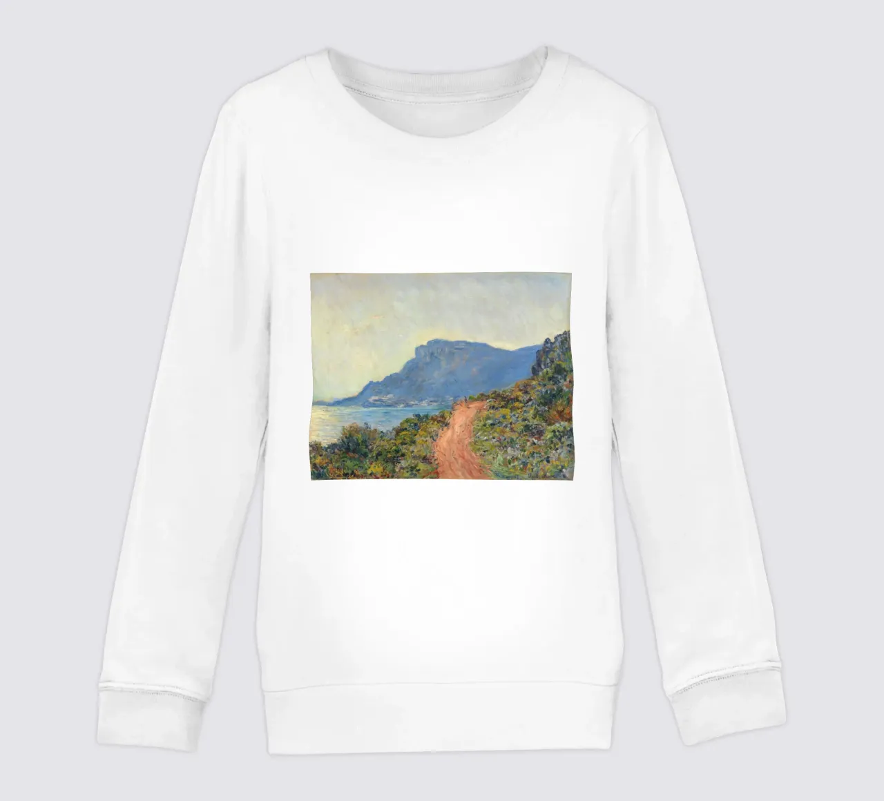 Claude Monet - La Corniche near Monaco, 1884 felpa bambino da Timeless Artworks
