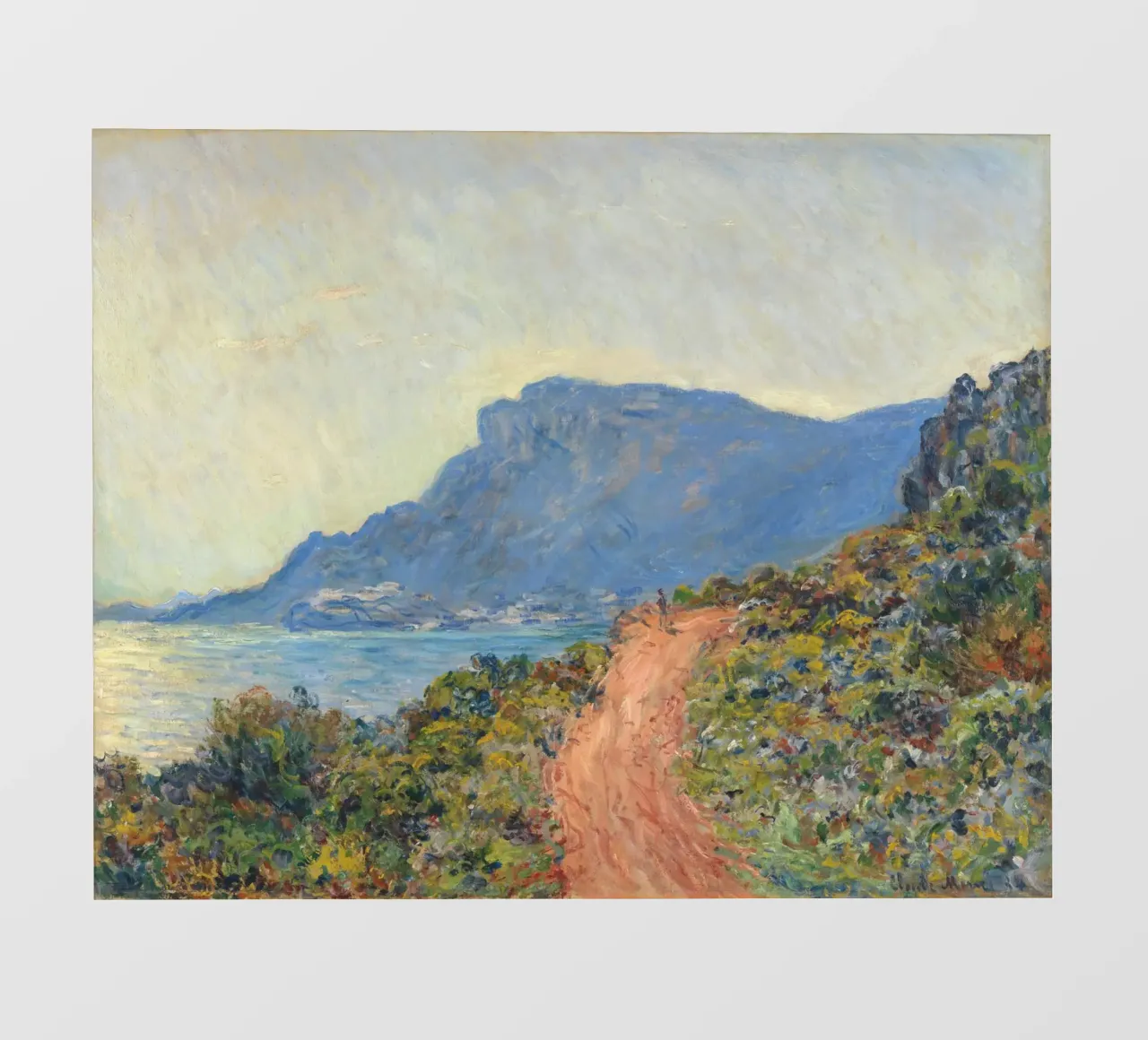 Claude Monet - La Corniche near Monaco, 1884 telo in pvc da Timeless Artworks