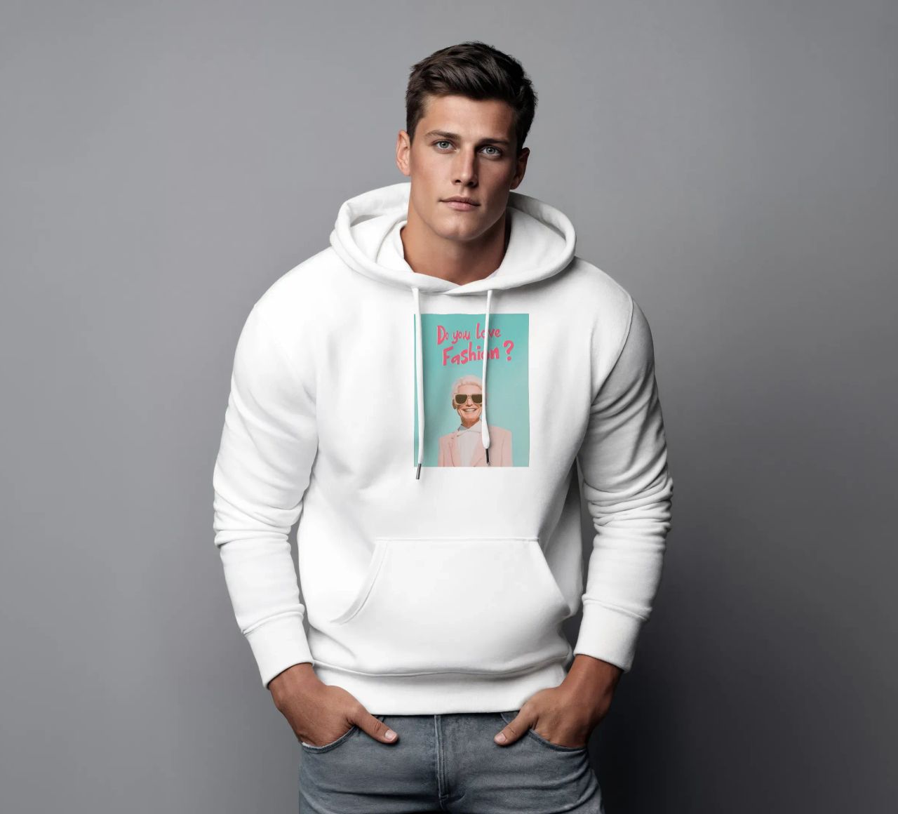 Abuelo con estilo Vogue sudadera con capucha de Carinaprint
