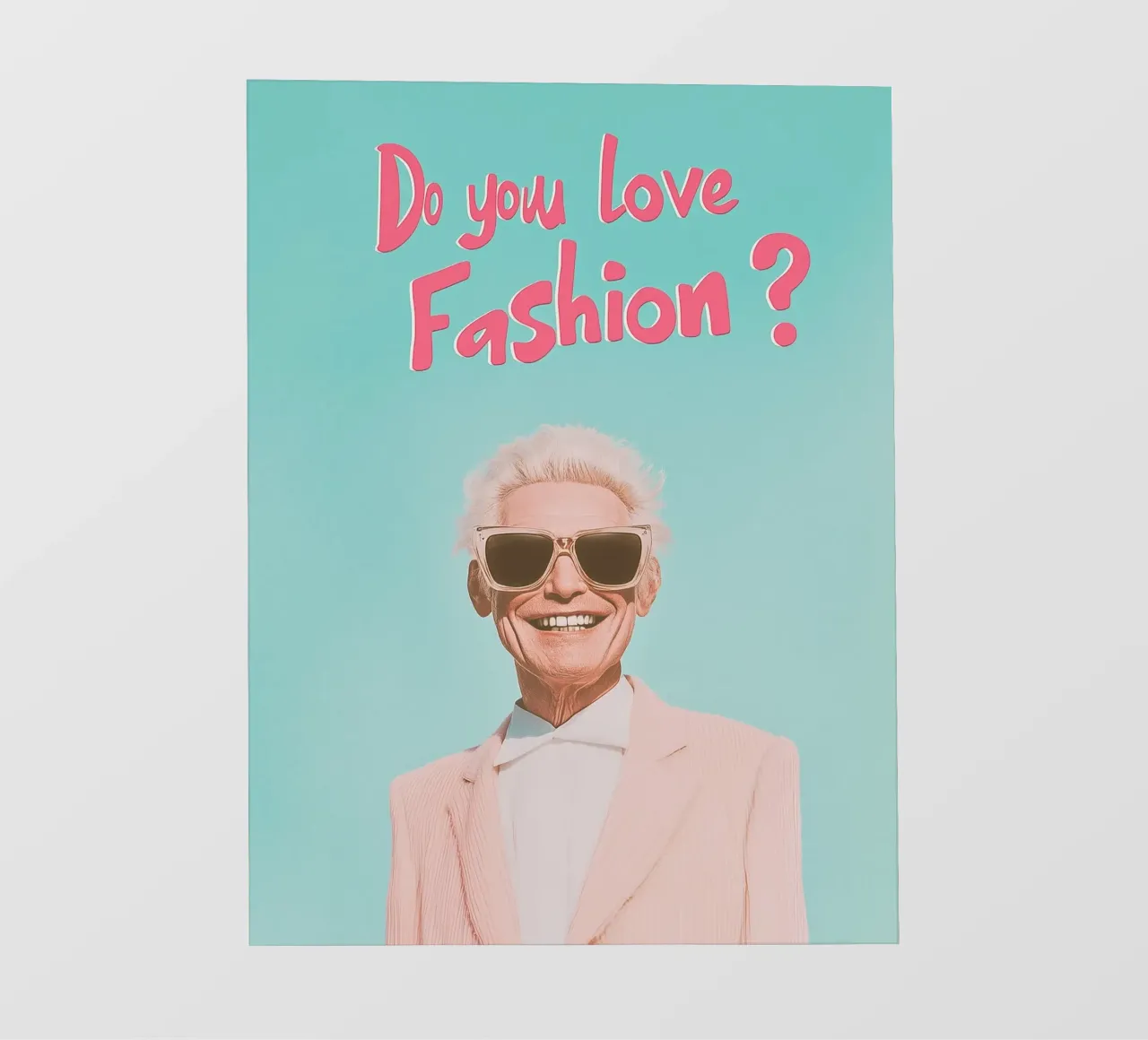 Opa mit Vogue-Style Fototapete von Carinaprint